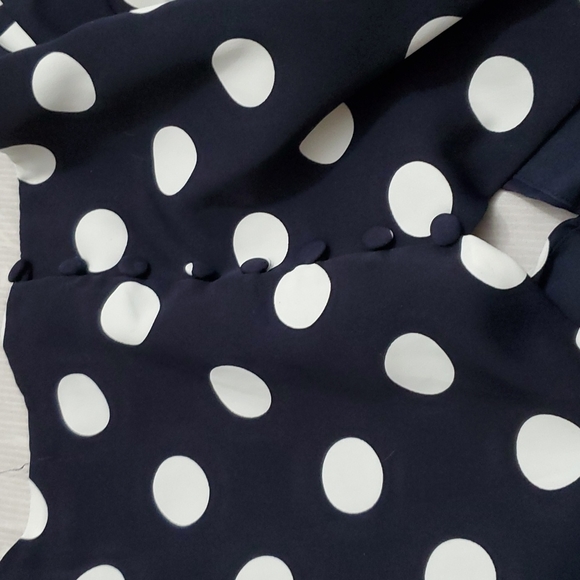 Fashion Nova Blue Polka Dot Dress, S - Picture 5 of 8